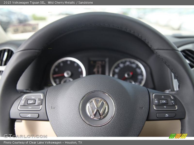 Wild Cherry Metallic / Sandstone 2015 Volkswagen Tiguan SEL