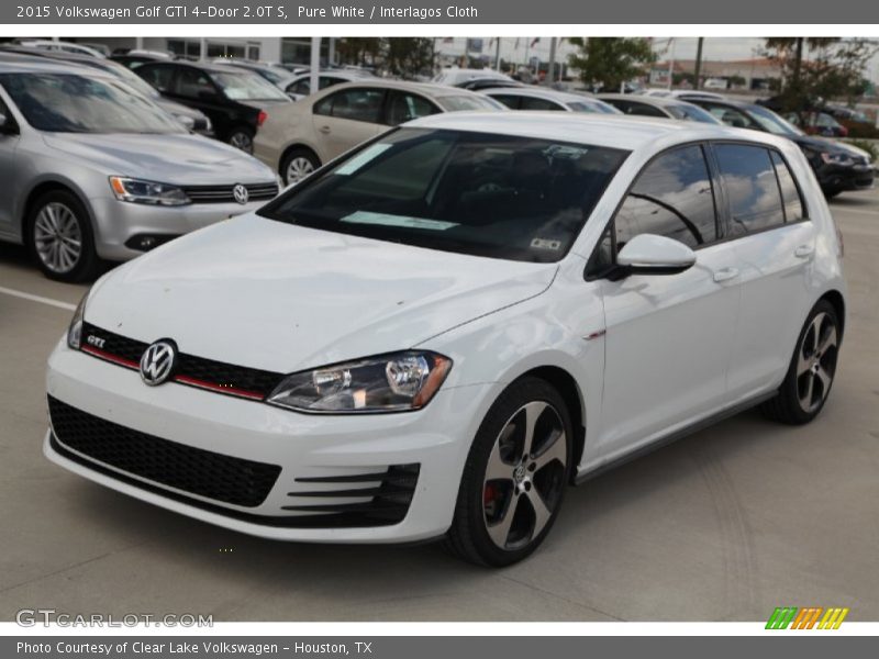 Pure White / Interlagos Cloth 2015 Volkswagen Golf GTI 4-Door 2.0T S