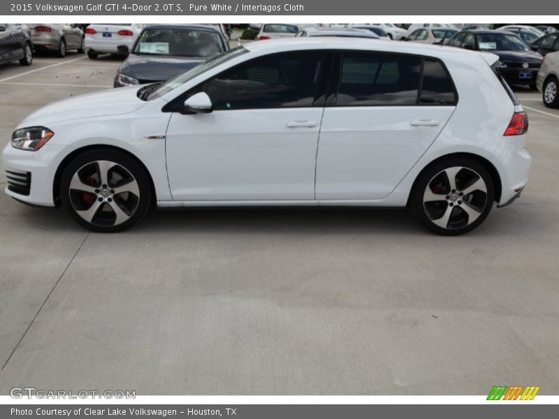 Pure White / Interlagos Cloth 2015 Volkswagen Golf GTI 4-Door 2.0T S
