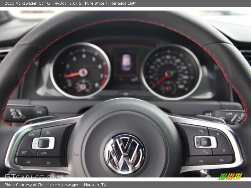 Pure White / Interlagos Cloth 2015 Volkswagen Golf GTI 4-Door 2.0T S