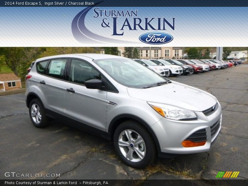 Ingot Silver / Charcoal Black 2014 Ford Escape S