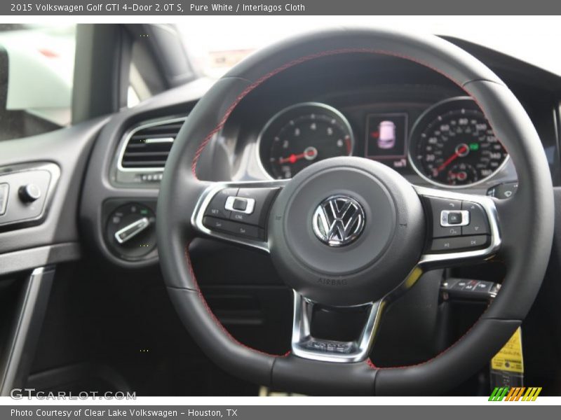 Pure White / Interlagos Cloth 2015 Volkswagen Golf GTI 4-Door 2.0T S