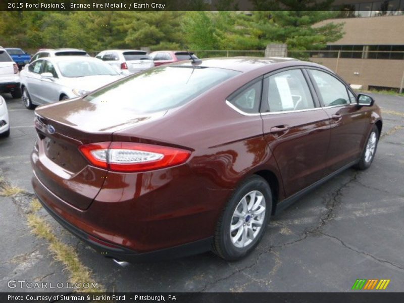 Bronze Fire Metallic / Earth Gray 2015 Ford Fusion S