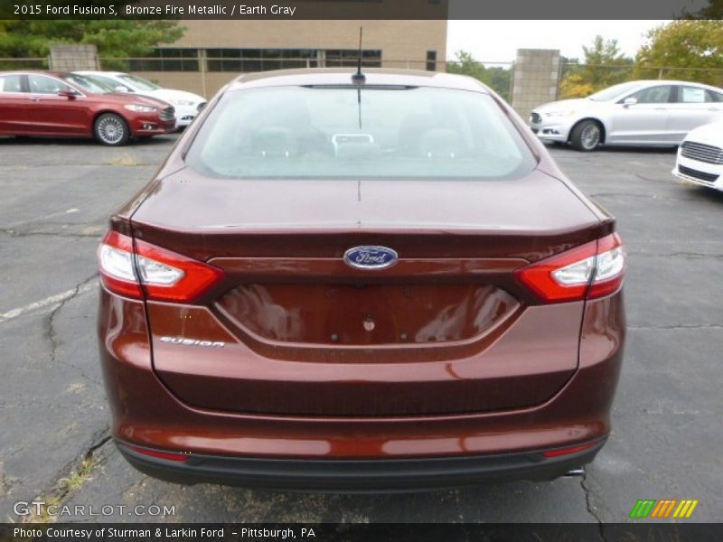 Bronze Fire Metallic / Earth Gray 2015 Ford Fusion S