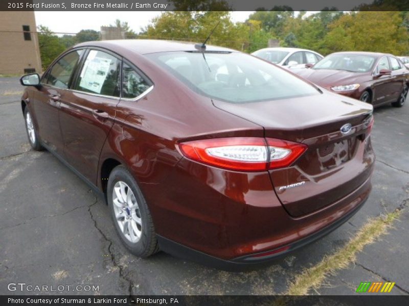 Bronze Fire Metallic / Earth Gray 2015 Ford Fusion S