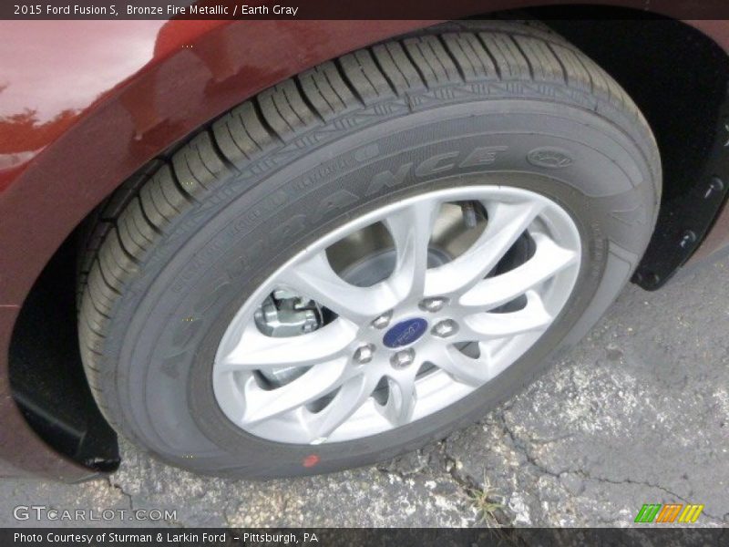Bronze Fire Metallic / Earth Gray 2015 Ford Fusion S