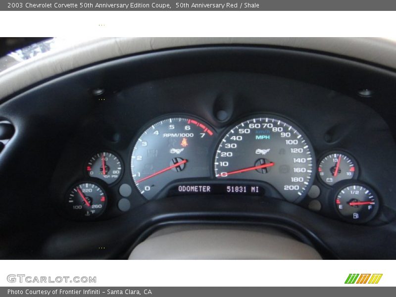 50th Anniversary Red / Shale 2003 Chevrolet Corvette 50th Anniversary Edition Coupe