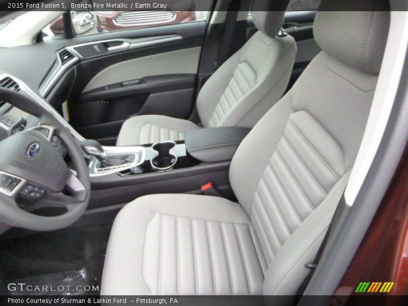 Bronze Fire Metallic / Earth Gray 2015 Ford Fusion S