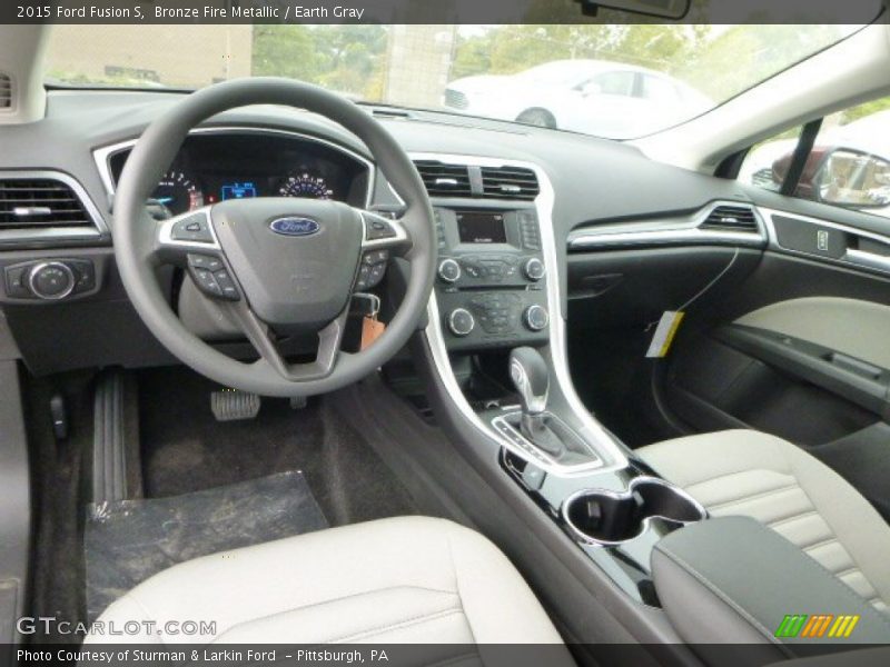 Bronze Fire Metallic / Earth Gray 2015 Ford Fusion S