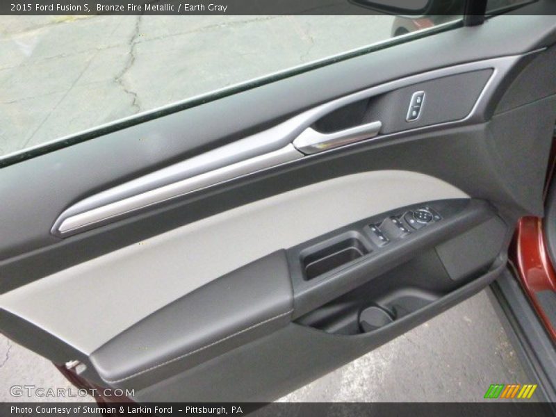 Bronze Fire Metallic / Earth Gray 2015 Ford Fusion S