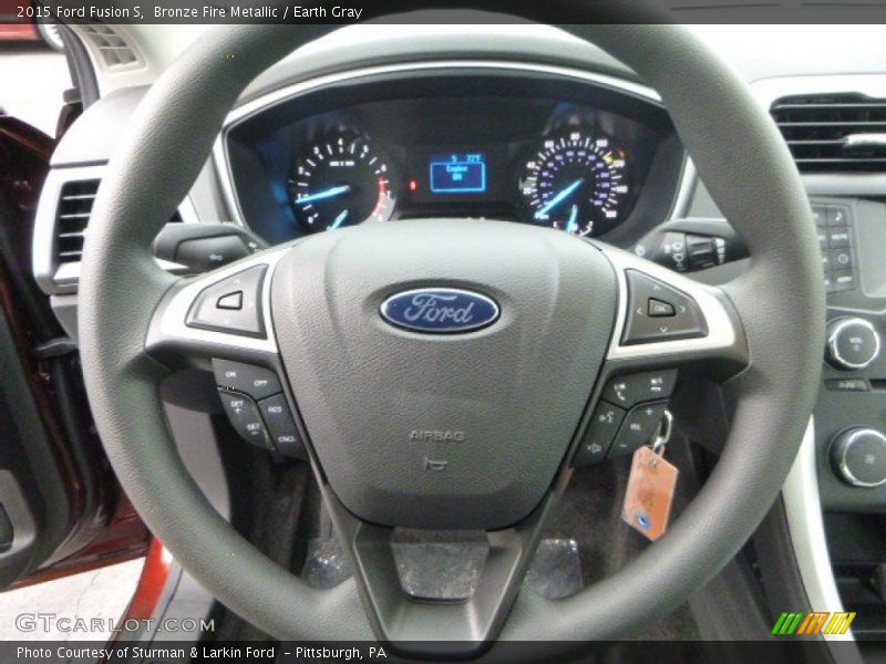 Bronze Fire Metallic / Earth Gray 2015 Ford Fusion S
