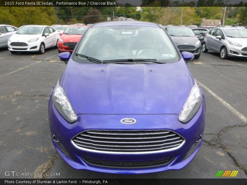 Perfomance Blue / Charcoal Black 2015 Ford Fiesta SE Sedan