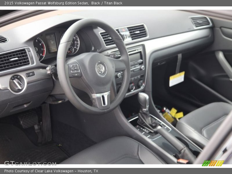 Titan Black Interior - 2015 Passat Wolfsburg Edition Sedan 