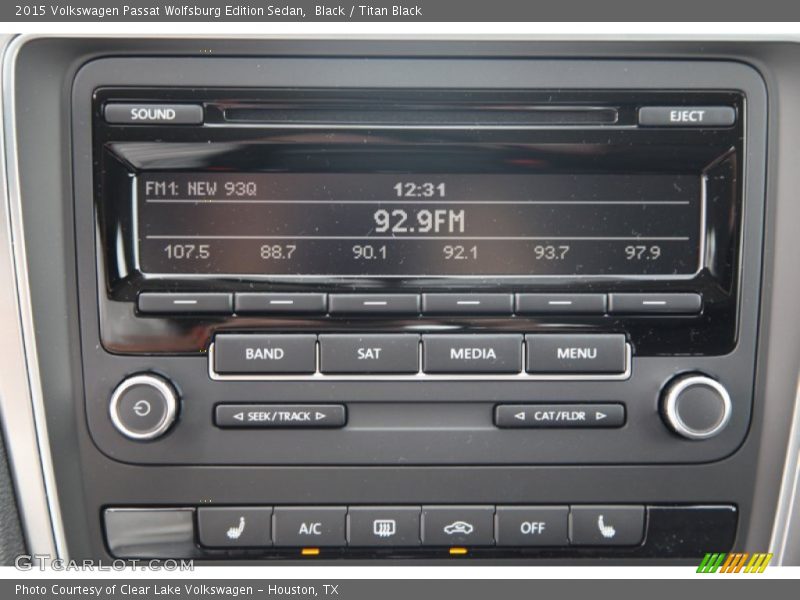Audio System of 2015 Passat Wolfsburg Edition Sedan