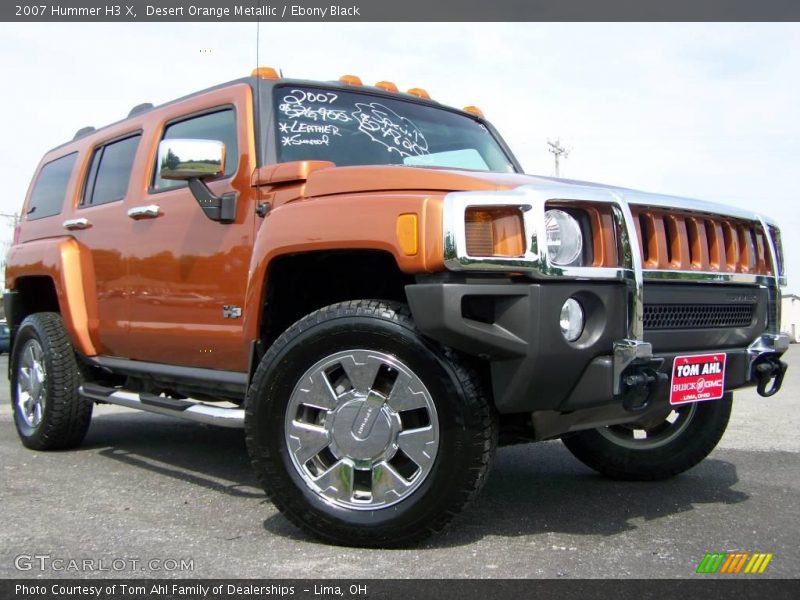 Desert Orange Metallic / Ebony Black 2007 Hummer H3 X