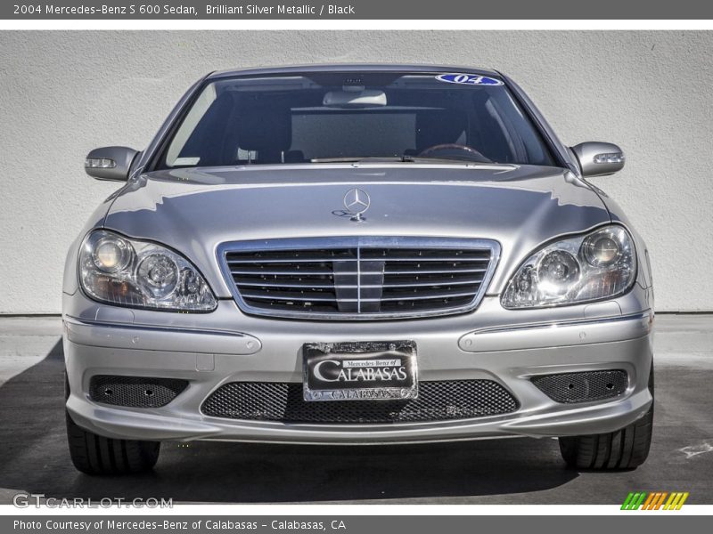 Brilliant Silver Metallic / Black 2004 Mercedes-Benz S 600 Sedan