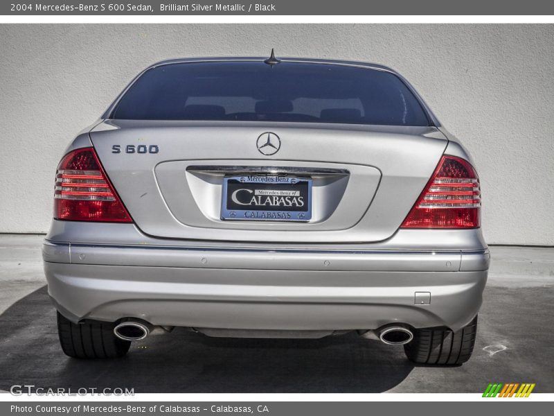 Brilliant Silver Metallic / Black 2004 Mercedes-Benz S 600 Sedan