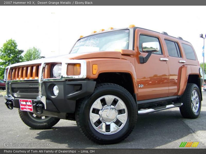 Desert Orange Metallic / Ebony Black 2007 Hummer H3 X