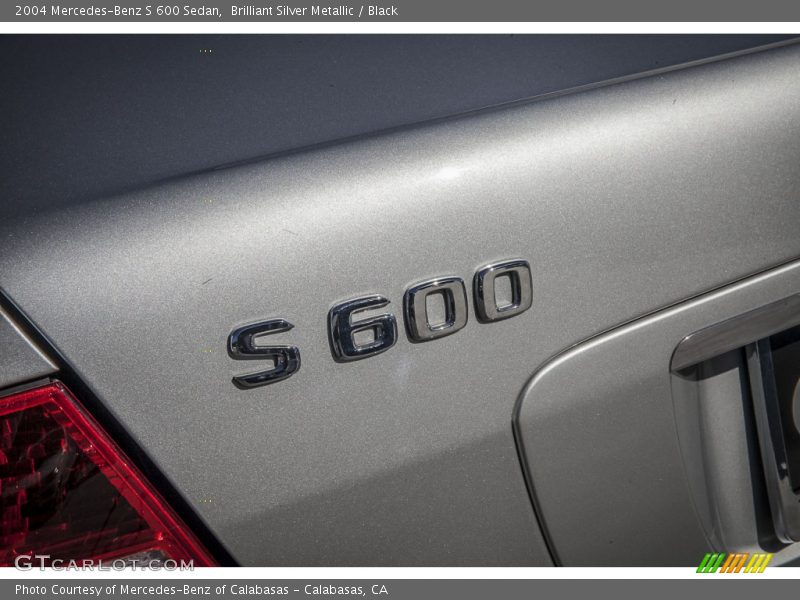 Brilliant Silver Metallic / Black 2004 Mercedes-Benz S 600 Sedan