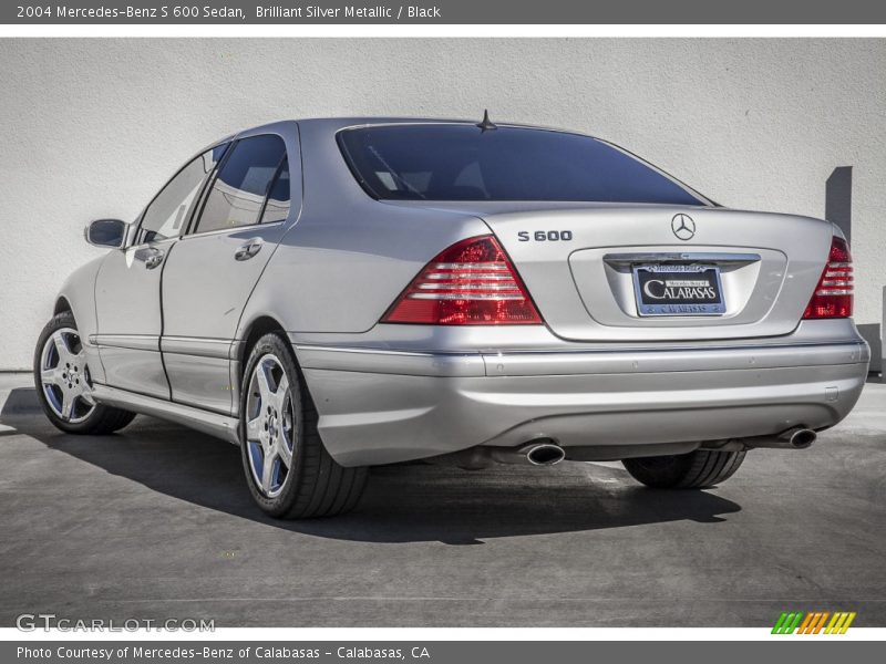 Brilliant Silver Metallic / Black 2004 Mercedes-Benz S 600 Sedan
