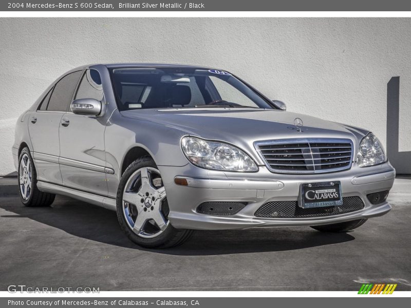 Brilliant Silver Metallic / Black 2004 Mercedes-Benz S 600 Sedan