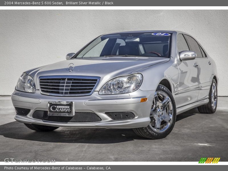 Brilliant Silver Metallic / Black 2004 Mercedes-Benz S 600 Sedan