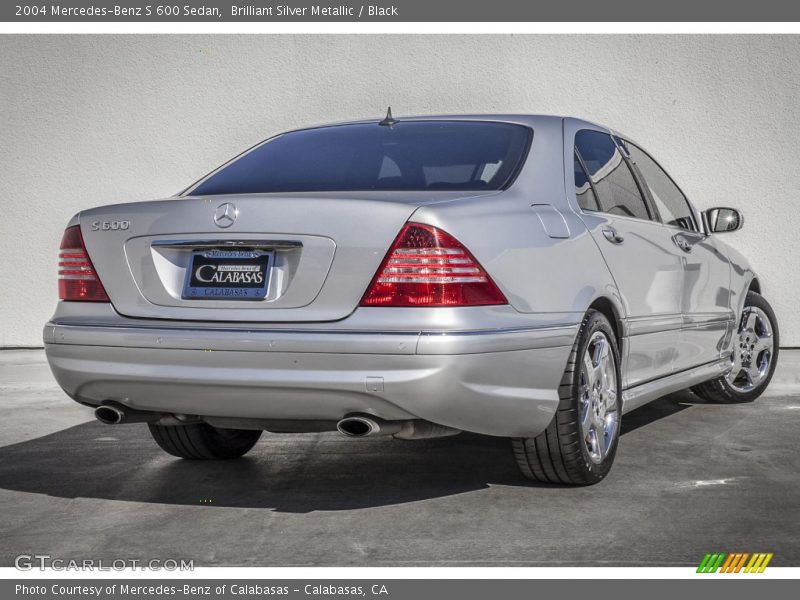 Brilliant Silver Metallic / Black 2004 Mercedes-Benz S 600 Sedan
