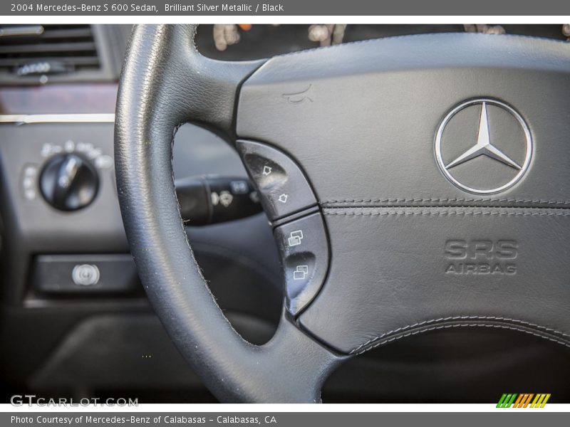 Brilliant Silver Metallic / Black 2004 Mercedes-Benz S 600 Sedan