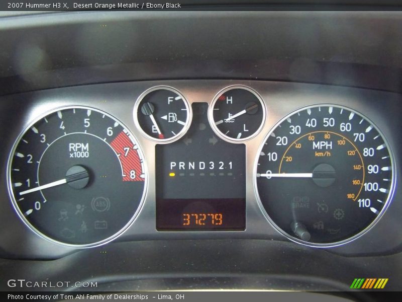 Desert Orange Metallic / Ebony Black 2007 Hummer H3 X