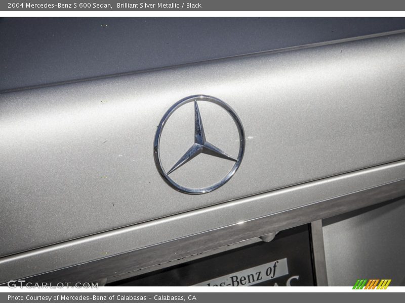 Brilliant Silver Metallic / Black 2004 Mercedes-Benz S 600 Sedan