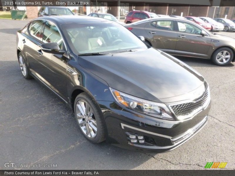 Ebony Black / Black 2015 Kia Optima SXL Turbo