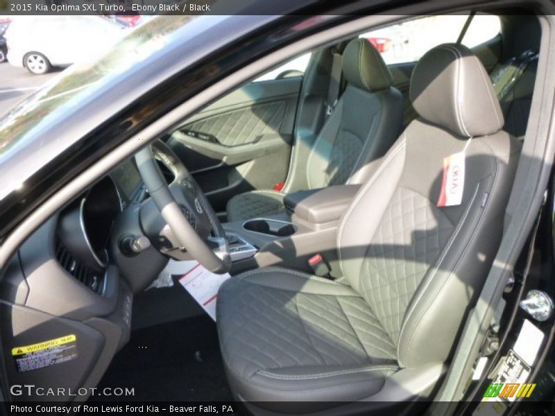 Ebony Black / Black 2015 Kia Optima SXL Turbo