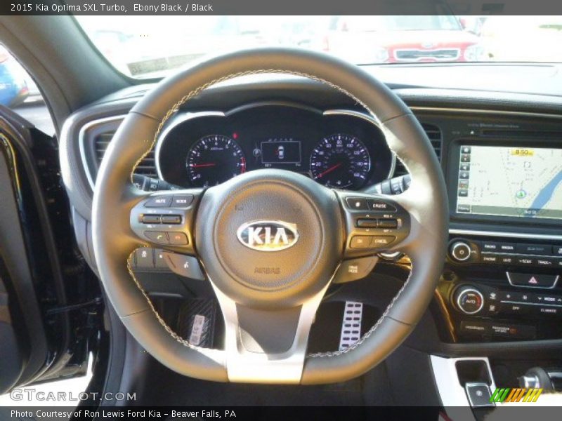 Ebony Black / Black 2015 Kia Optima SXL Turbo