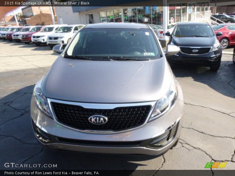 Mineral Silver / Black 2015 Kia Sportage LX AWD