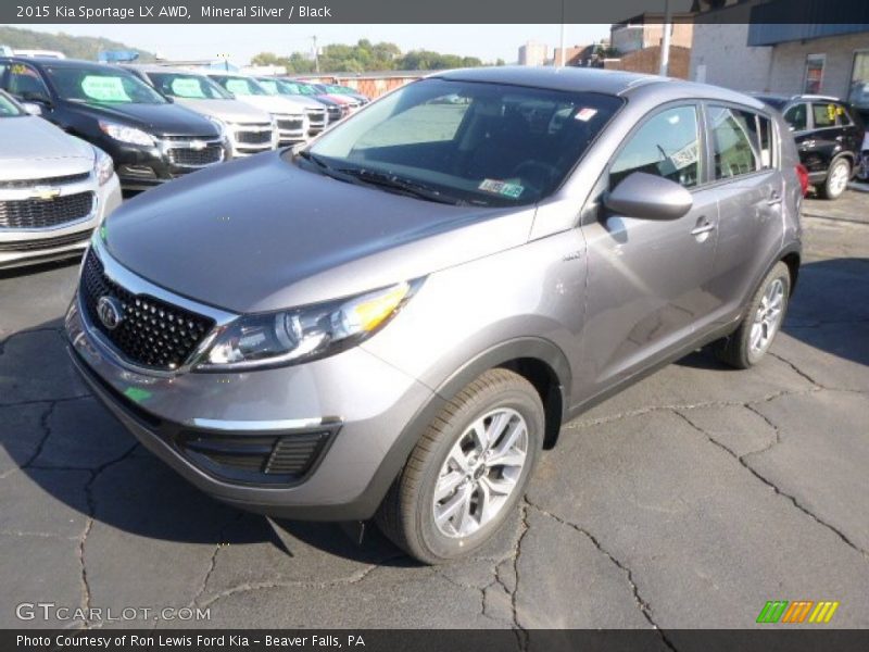 Mineral Silver / Black 2015 Kia Sportage LX AWD