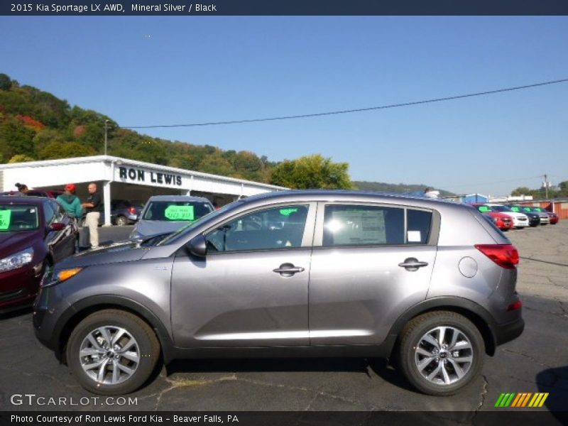 Mineral Silver / Black 2015 Kia Sportage LX AWD
