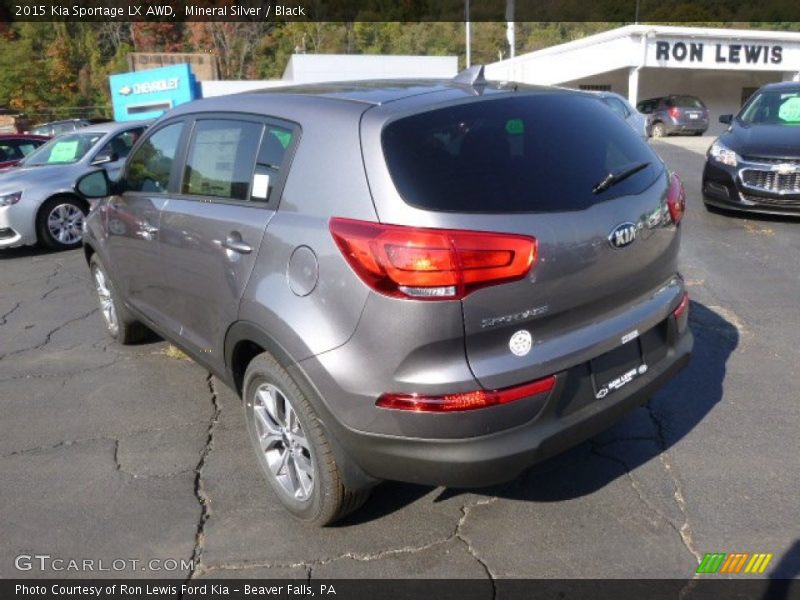 Mineral Silver / Black 2015 Kia Sportage LX AWD