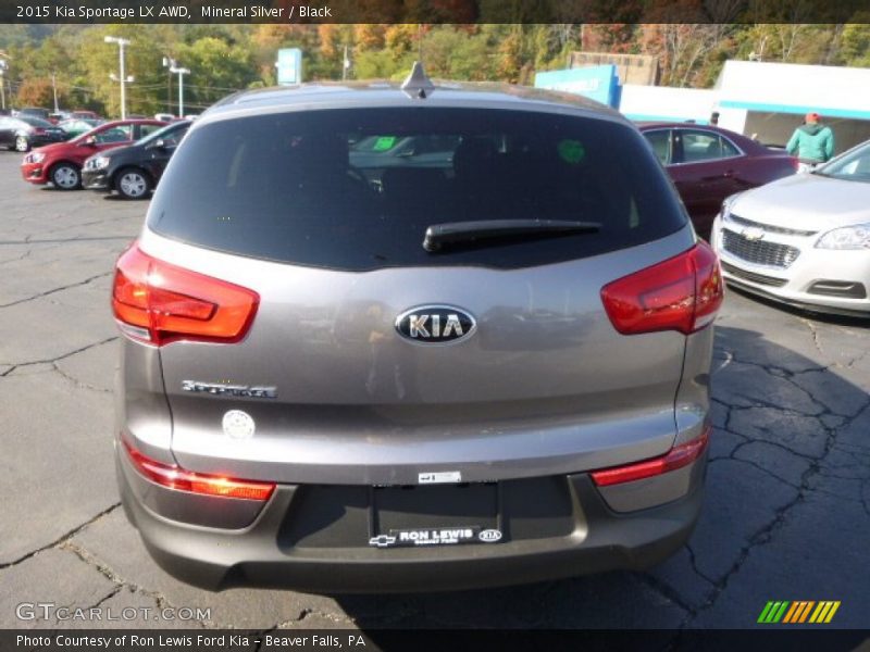 Mineral Silver / Black 2015 Kia Sportage LX AWD