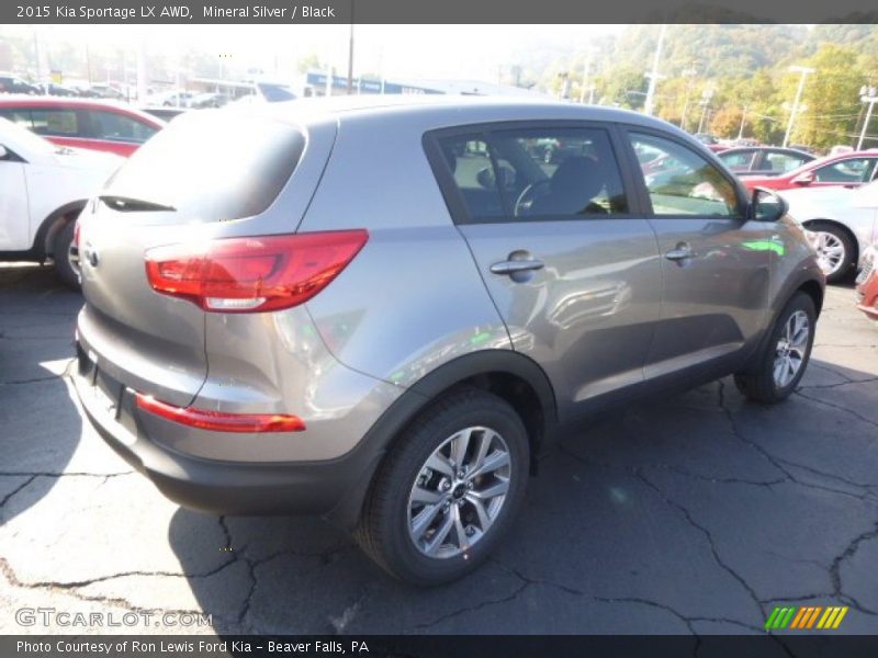 Mineral Silver / Black 2015 Kia Sportage LX AWD