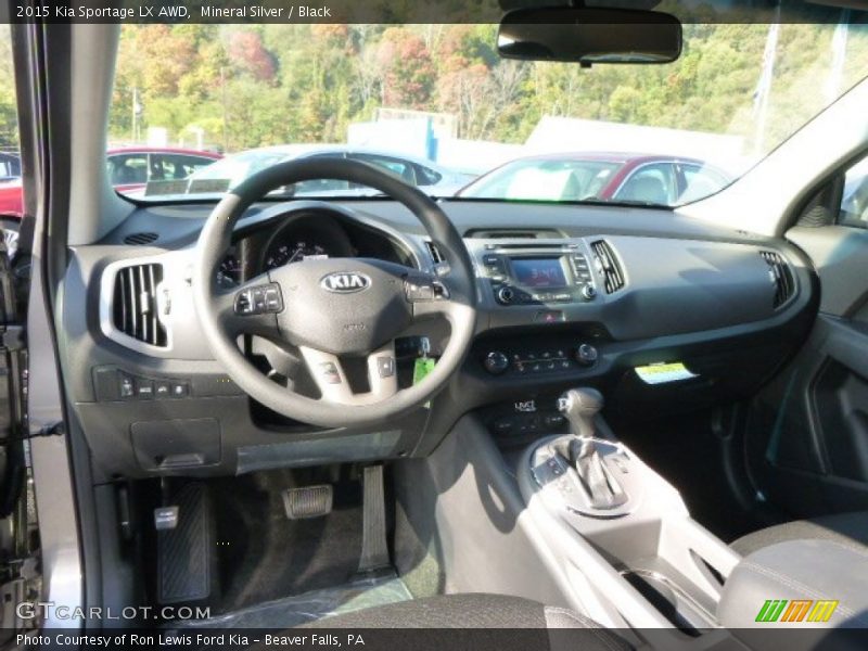 Mineral Silver / Black 2015 Kia Sportage LX AWD