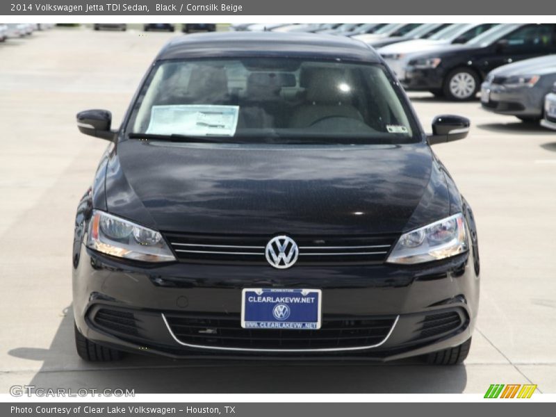 Black / Cornsilk Beige 2014 Volkswagen Jetta TDI Sedan