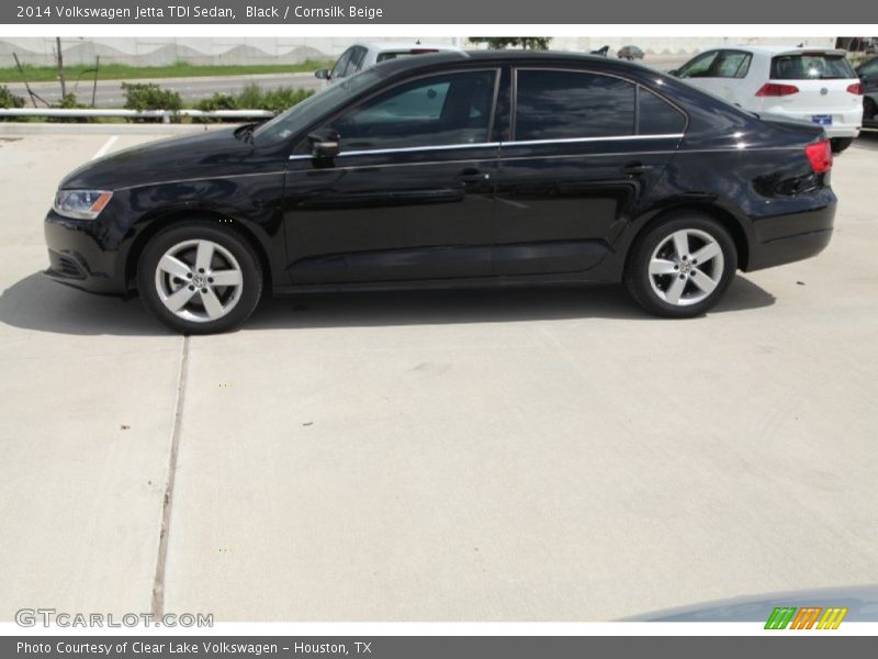 Black / Cornsilk Beige 2014 Volkswagen Jetta TDI Sedan