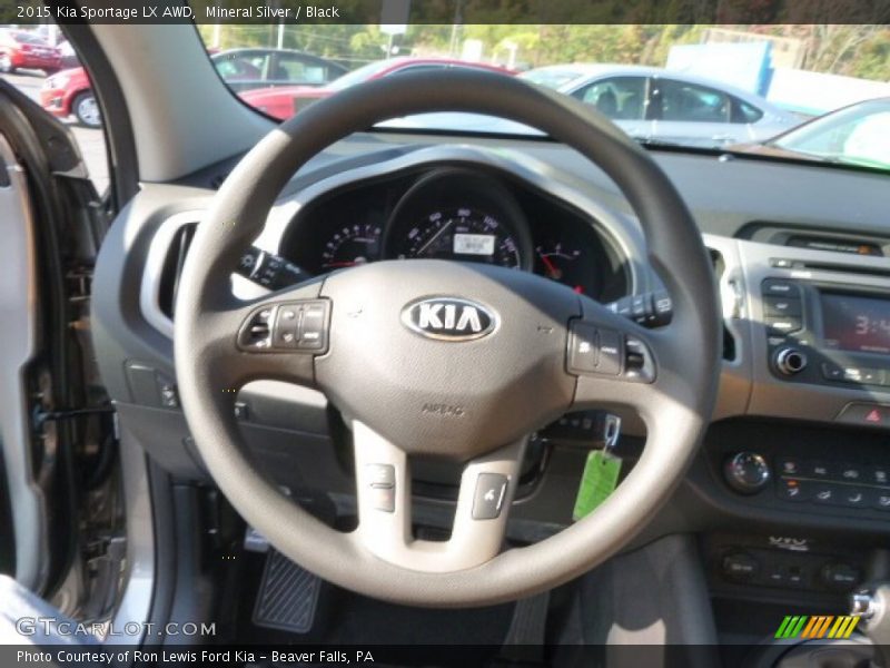 Mineral Silver / Black 2015 Kia Sportage LX AWD