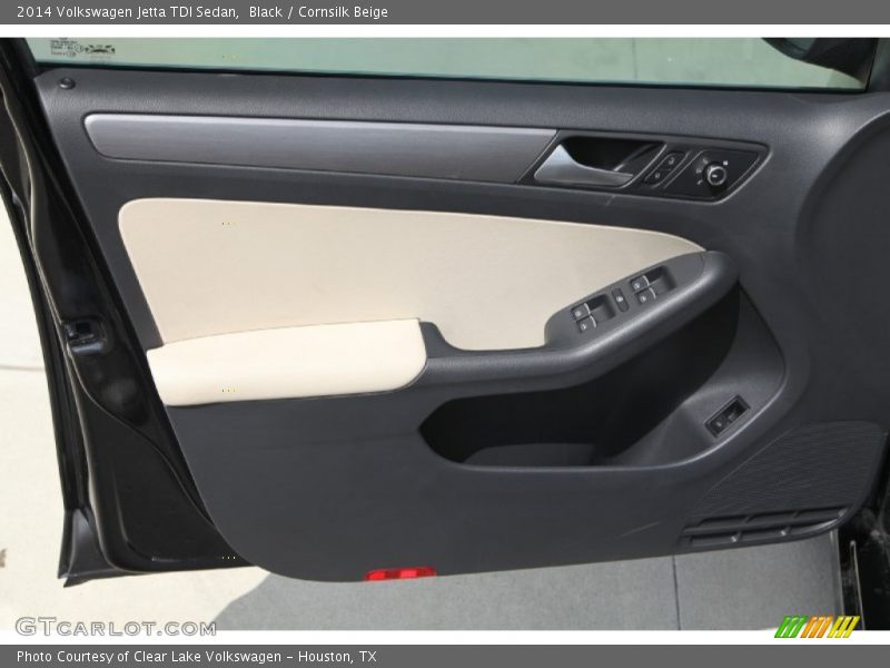 Black / Cornsilk Beige 2014 Volkswagen Jetta TDI Sedan