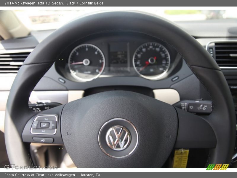 Black / Cornsilk Beige 2014 Volkswagen Jetta TDI Sedan