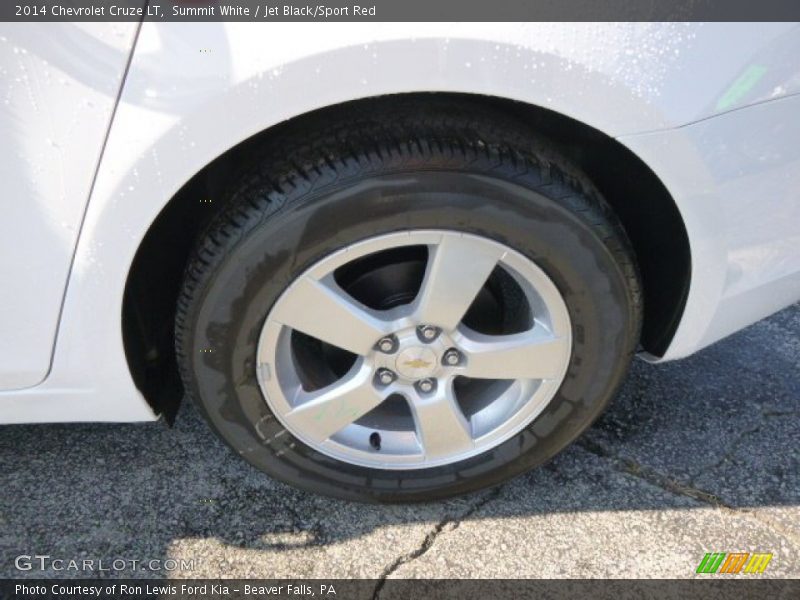 Summit White / Jet Black/Sport Red 2014 Chevrolet Cruze LT