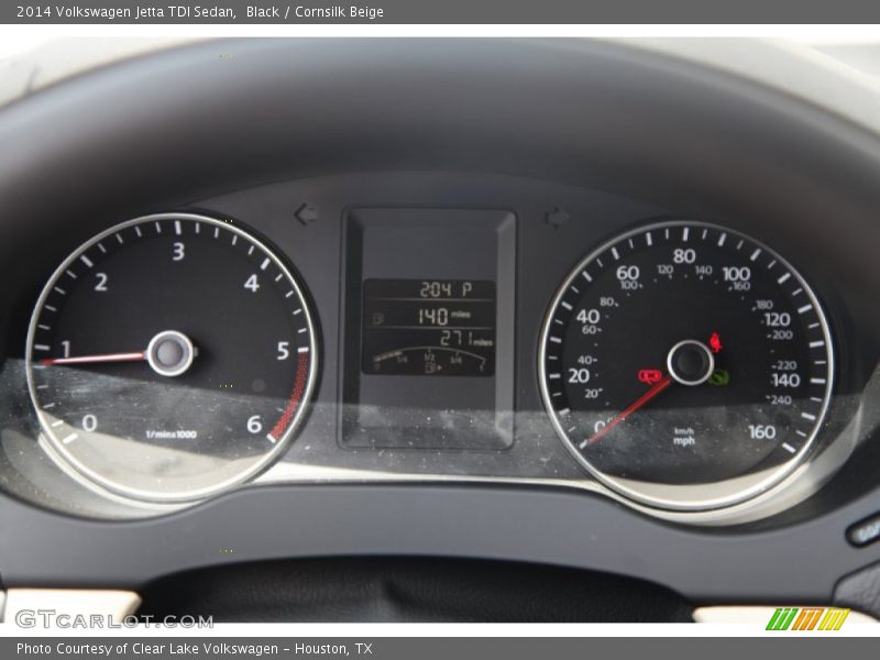 Black / Cornsilk Beige 2014 Volkswagen Jetta TDI Sedan