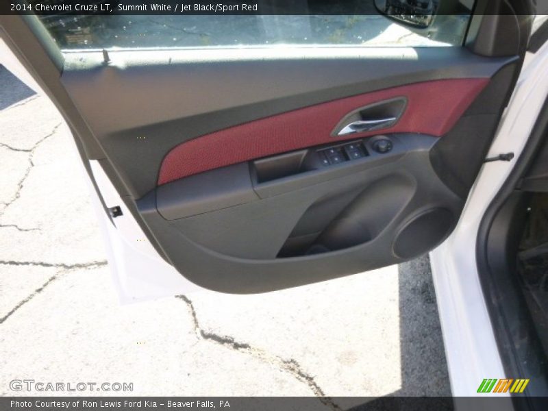 Summit White / Jet Black/Sport Red 2014 Chevrolet Cruze LT