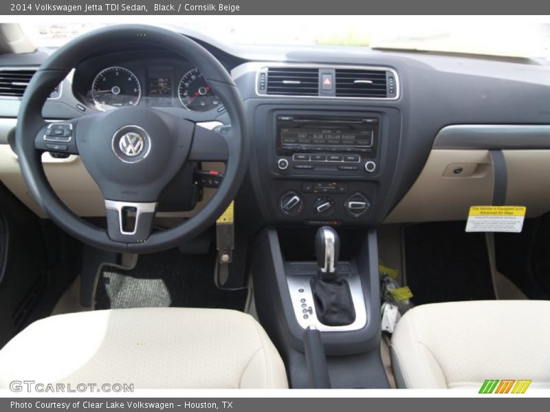 Black / Cornsilk Beige 2014 Volkswagen Jetta TDI Sedan