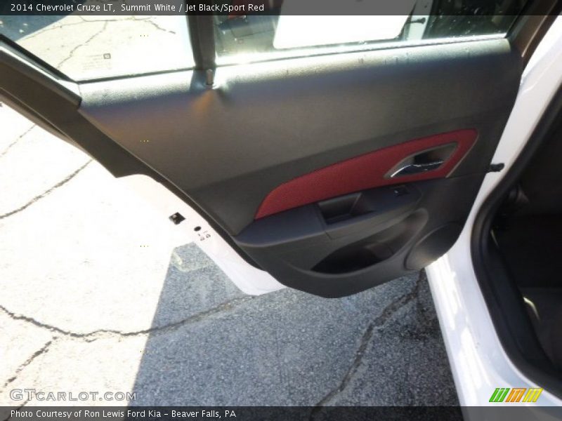 Summit White / Jet Black/Sport Red 2014 Chevrolet Cruze LT